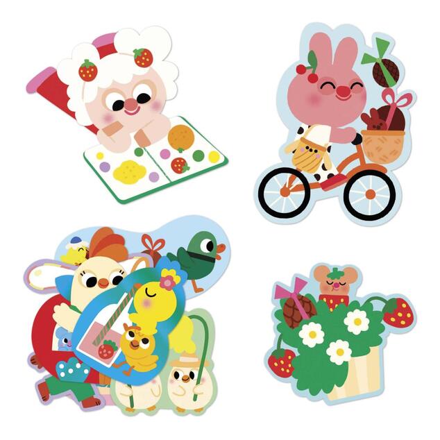 Janod Stickers Grandi adesivi Primavera 50 pezzi