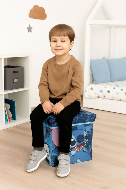 Cozy Noxxiez SB601 Stitch - úložný box a taburetka pre chlapcov