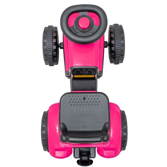 Detské odrážadlo traktor s vlečkou a náradim Baby Mix Benny ružové