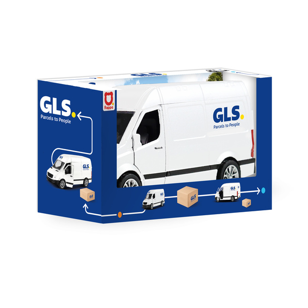 Kovové auto GLS s otváracími dverami 12 cm