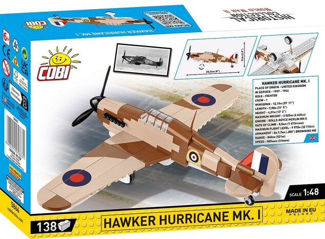 Cobi II WW Hawker Hurricane Mk. I, 1:48, 145 k