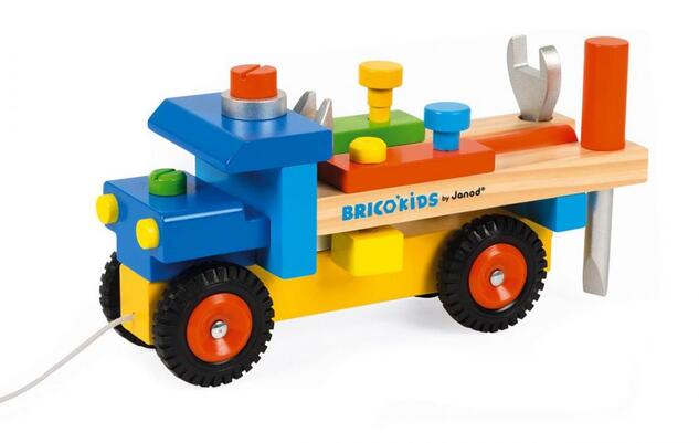 Janod BricoKids Kamión s náradím 17 ks