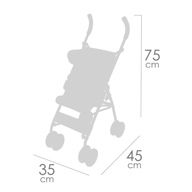 DeCuevas 90168 Cărucior pliabil pentru păpuși Golf Club XL Botanic 2026 – 75 cm