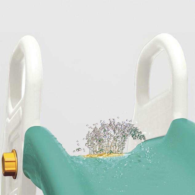 Grand toboggan aquatique Dolu, blanc-vert