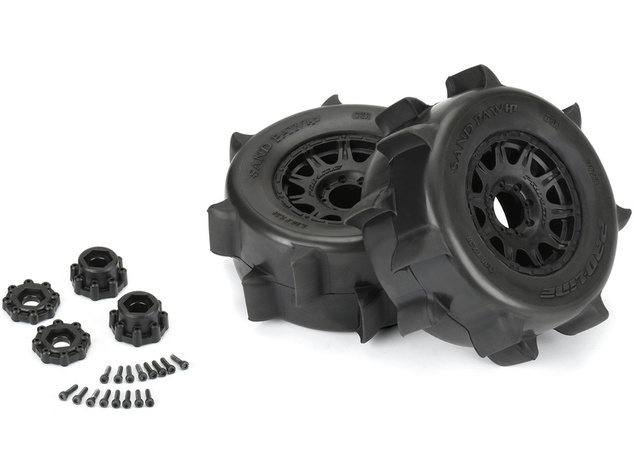 Pro-Line kolo 1:8, pneu 3.8" Sand Paw HP Belted, disk černý H17mm (2)