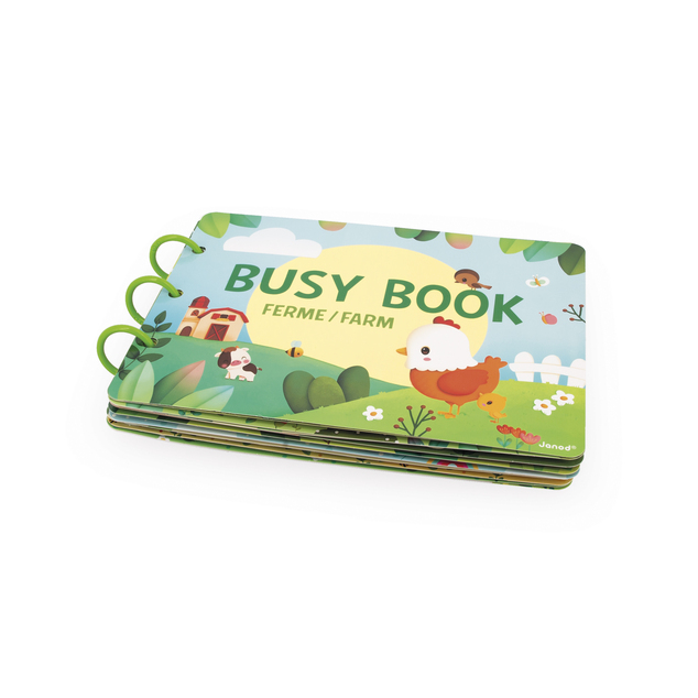 Janod Farma Busy Book interaktívna kniha s aktivitami od 3 rokov