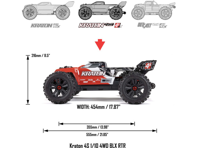 Arrma Kratón 4S V2 BLX 1:10 4WD RTR zelená