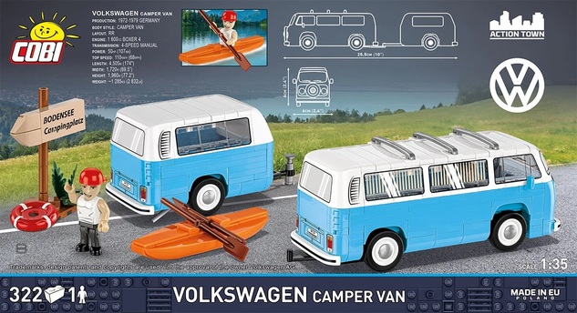 Cobi Volkswagen Camper Van, 1:35, 322 k, 1 f