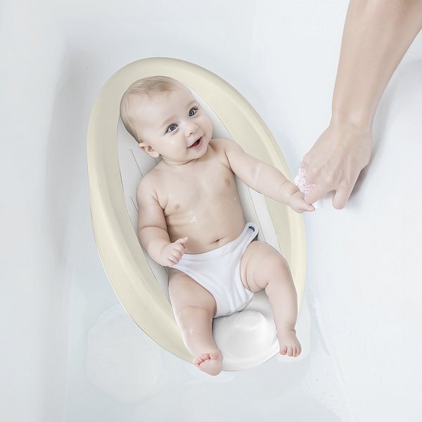 Dolu Rutschfestes Kinder-Badewannenbett, beige, 20x55,5x35 cm