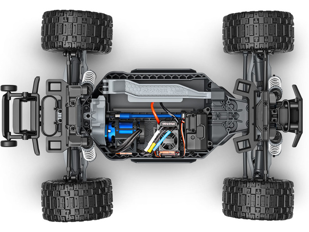 Traxxas Rustler 4x4 1:10 VX3 RTR albastru