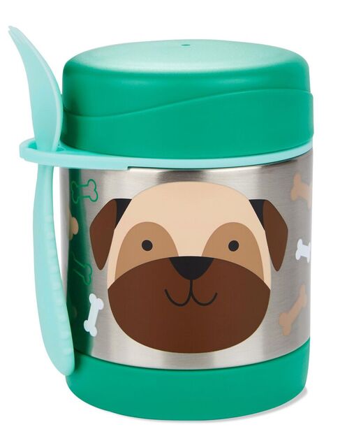 SKIP HOP Zoo Termoska na jedlo s lyžičko/vidličkou Mopslík 325ml,