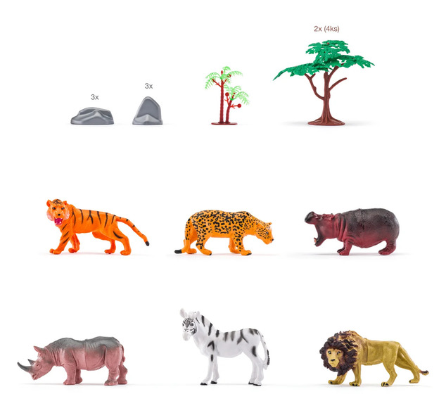 Planet der Tiere Figuren – Set 4 Welten, 24 Figuren