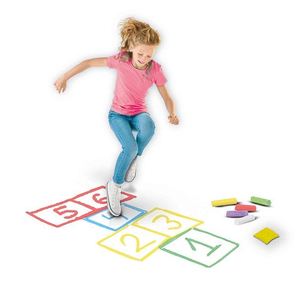 Outdoor-Spiel mit Straßenkreiden 5 in 1