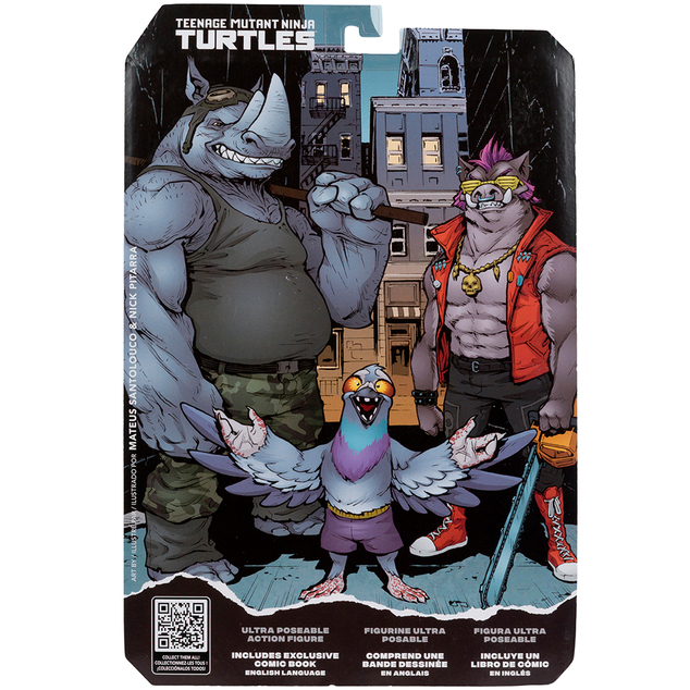 McFarlane figura a Teenage Mutant Ninja Turtles Rocksteady 5in akció képregénnyel
