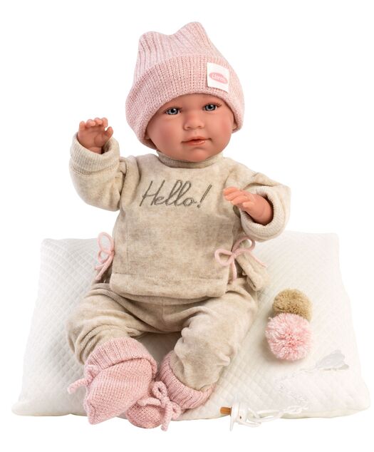 Llorens 74020 NEW BORN - realistická bábika bábätko so zvukmi a mäkkým látkovým telom - 42
