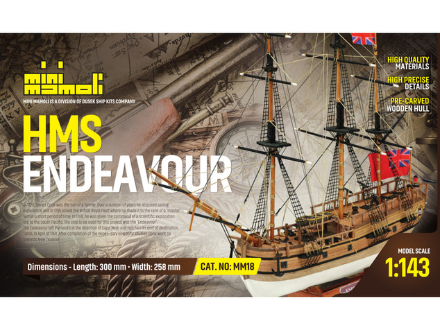 MINI MAMOLI HMS Endeavour 1:143 kit