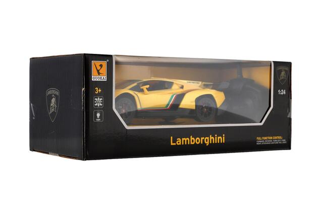 Auto RC Lamborghini plast 20cm 2,4GHz na diaľ.ovládanie so svetlom na batérie