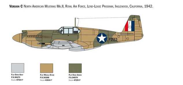 Model Kit letadlo 1423 - P-51A Mustang (1:72)