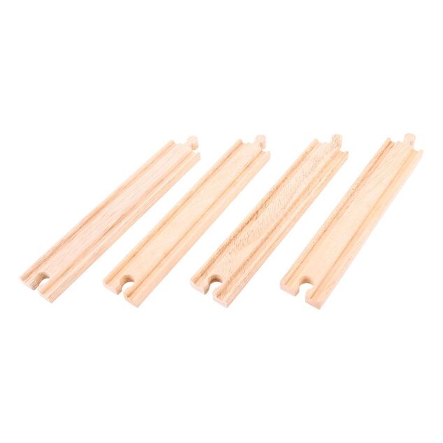 Bigjigs Rail Dlhé rovné koľaje 21 cm 4 ks