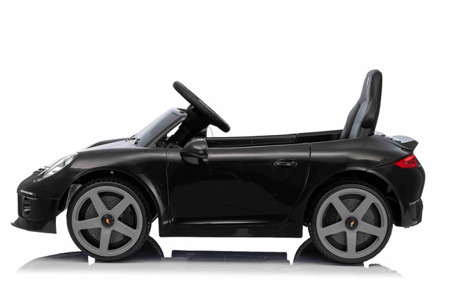 Elektrické autíčko RUF GT 12V, čierne, Otváracie dvere, 2.4 GHz diaľkové ovládanie, LED sv