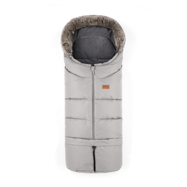 PETITE&amp;MARS Set zimný fusak Arctic 4v1 + rukavice na kočík Furry Champagne Shower