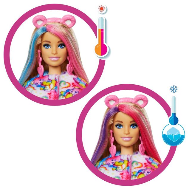 Barbie Cutie Reveal Barbie und fürsorglicher Bär Serie 2 - rosa