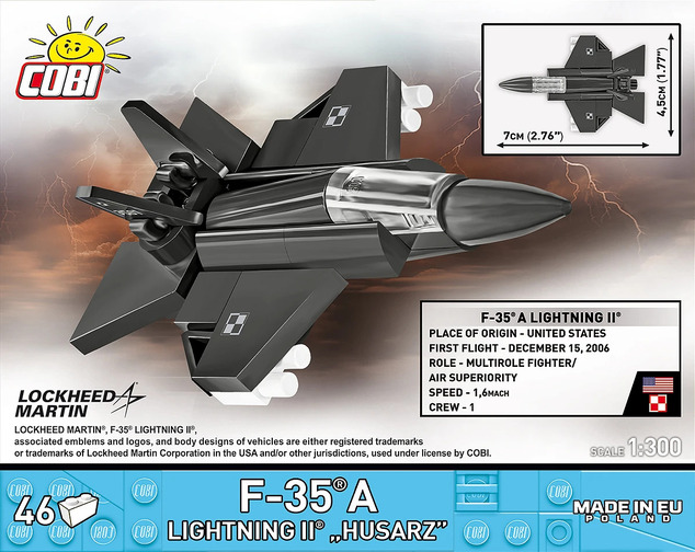 Cobi Forțele Armate Lockeed Martin F-35A "Husarz" 1:300, 47 k
