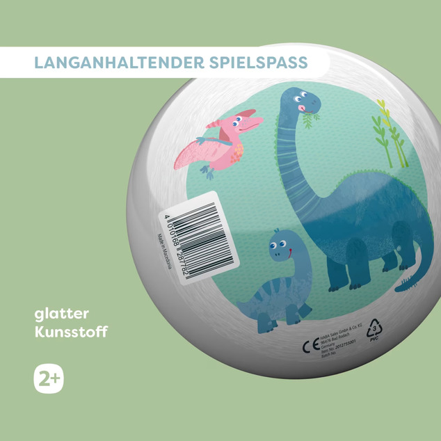 Haba Detská lopta na hranie Dinosaurus 14 cm