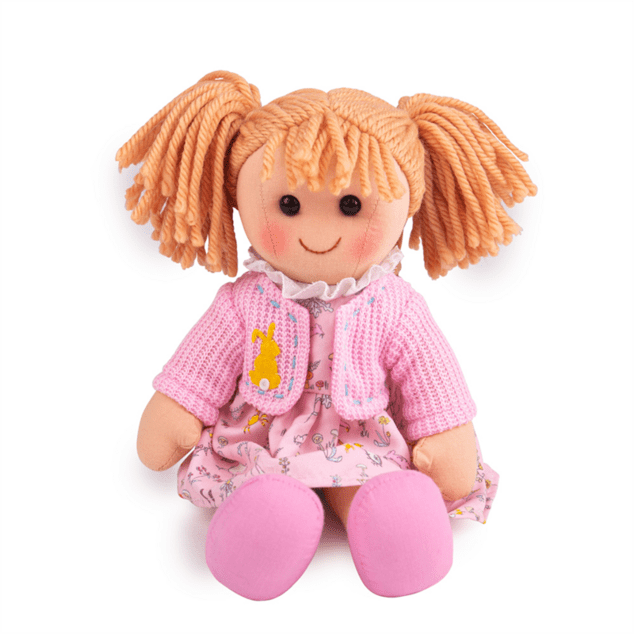 Bigjigs Toys Muñeca de tela Ella 34 cm