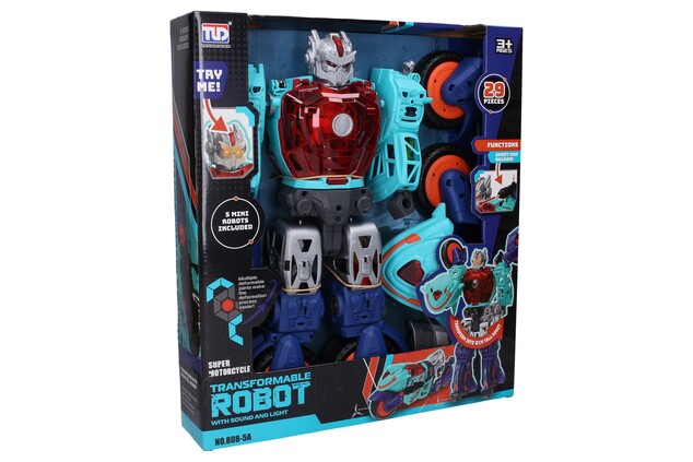 Transformačný robot 2v1 motorka so svetlom a zvukom