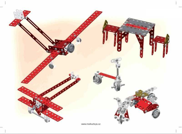 Merkur Red Baron, 680 dielov, 40 modelov