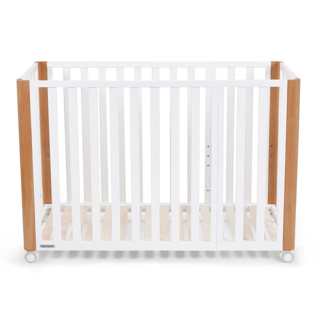 KINDERKRAFT SELECT Lesena posteljica Koya s funkcijo ograje, vključno z vzmetnico White, Premiu