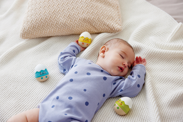 Happy Hatchlings – Set di sonagli a dondolo, 3 pezzi