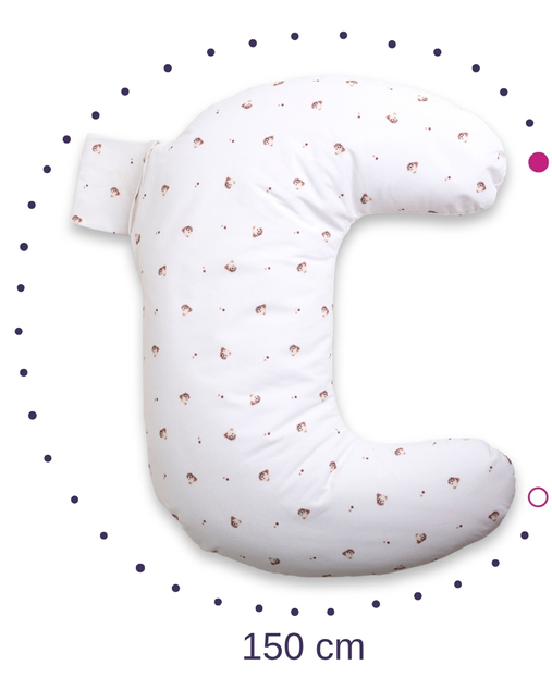 BABYMATEX Vankúš na dojčenie polohovací miniRelax Jersey 150cm Medvedík