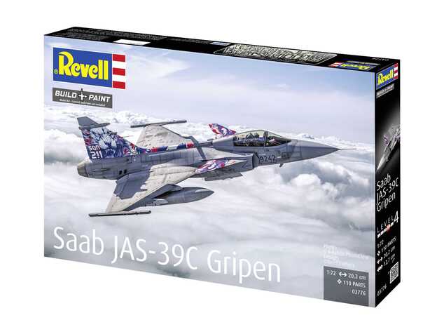 Plastic ModelKit letadlo 03776 - Saab JAS-39C Gripen (1:72)