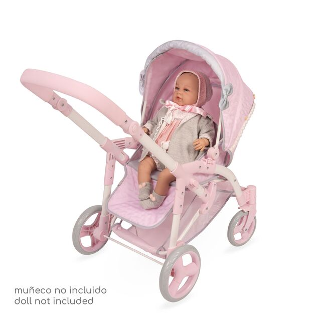 DeCuevas 81675 Skladací kočík pre bábiky 3 v 1 s prenosnou taškou Sophie 2025 - 75 cm