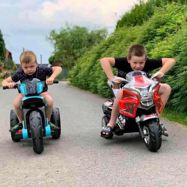 Otroška električna motorna kolesa Baby Mix POLICE rdeča