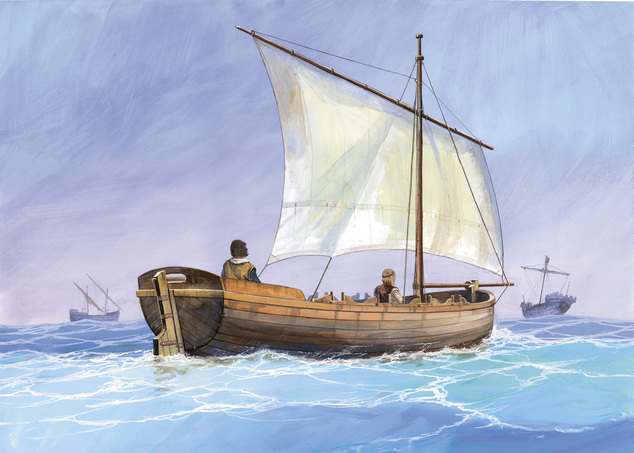 Model Kit loď 9033 - Medieval Life Boat (1:72)