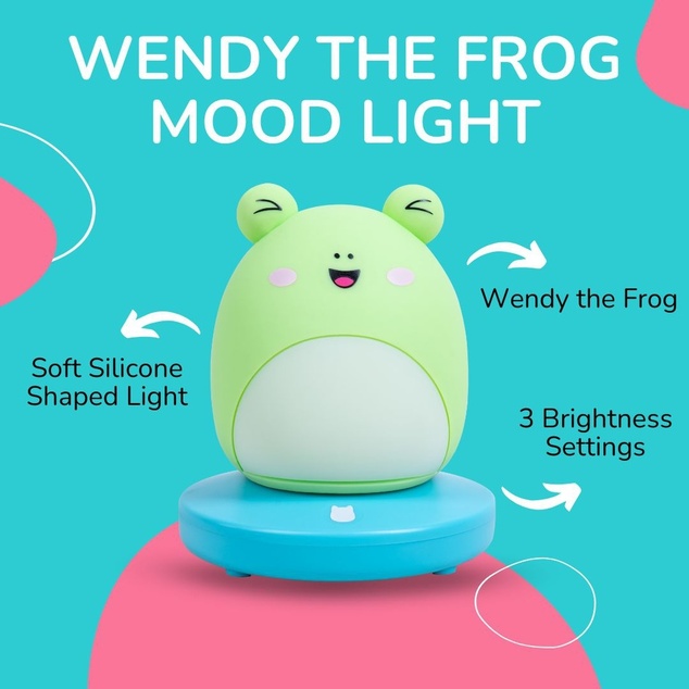 Squishmallows FIZZ Dekoratívne osvetlenie - Žaba Wendy