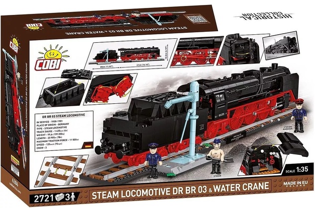 Cobi DR BR 03 parná lokomotíva a vodný žeriav, 1:35, 2720 k, 3 f