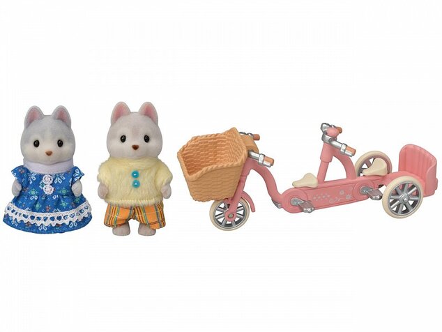 Sylvanian Families Tandemový bicykel pre Husky súrodencov
