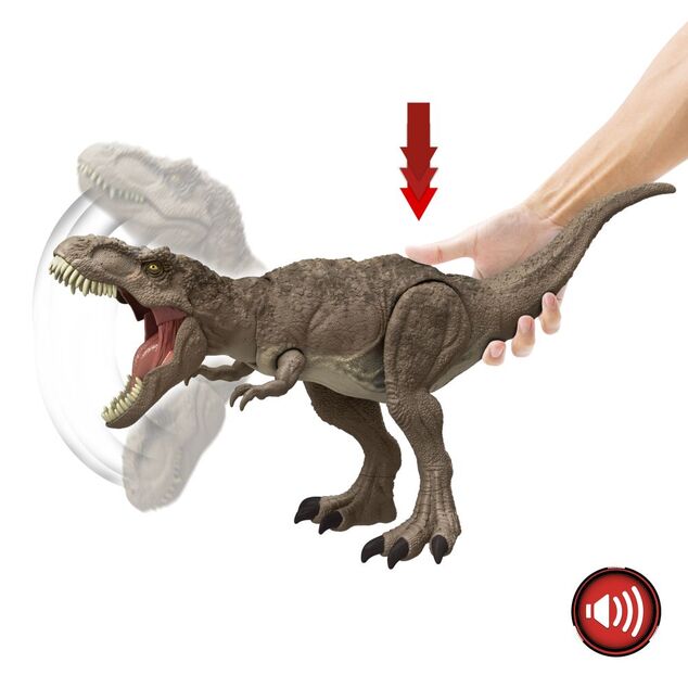 Mattel Jurassic World Zbesilý útok T-Rexa so zvukmi