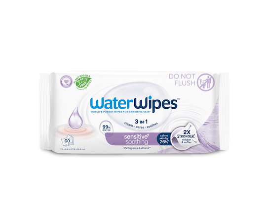 4x WATERWIPES Toallitas húmedas Soothing clean 3in1 60 uds (240 uds) + NATTOU Pulpo Zdar