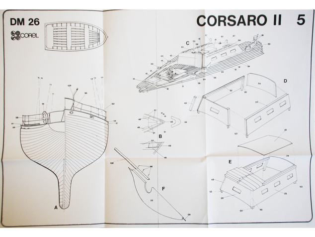 COREL Corsaro II plachetnica 1:24 kit