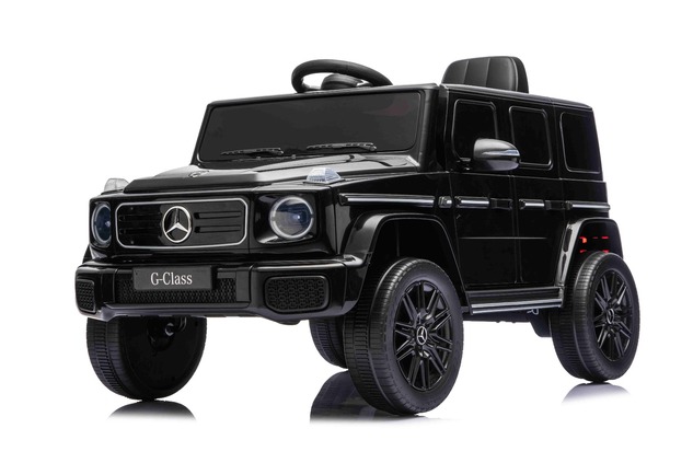 Auto elettrico Mercedes G580 12V, nero, telecomando 2,4 GHz, Bluetooth, USB