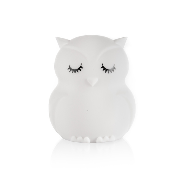 Silikónová nočná LED lampa veľkosť M, Owl