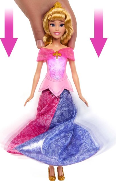 Mattel Disney Princess Bambola Aurora con trasformazione