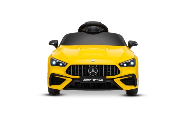 Elektrické autíčko Mercedes CLE 12V s pohonom zadných kolies, žlté, Jednomiestne, Lítiová