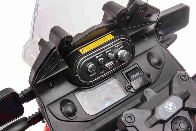 Elektromotorrad BMW F850 GS, lizenziert, 12-V-Batterie, weiche EVA-Räder, 2 x 35-W-Motor