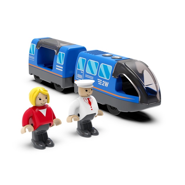 2Kids Toys Elektrický mestský vlak modrý